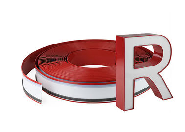 Wytłaczanie kanału znakowego 3D 0.5MM Cewka aluminiowa w kolorze czerwonym Channelume