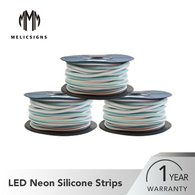Neonowo-niebieski silikonowy pasek LED o grubości 8 mm